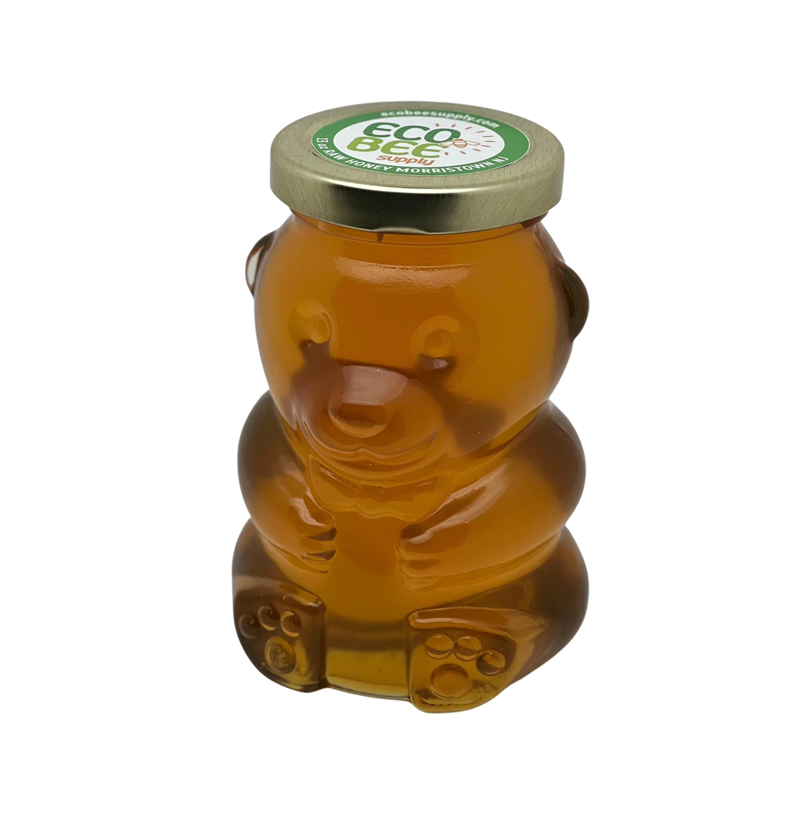 Local Raw Honey – 13 oz Glass Bear Bottle