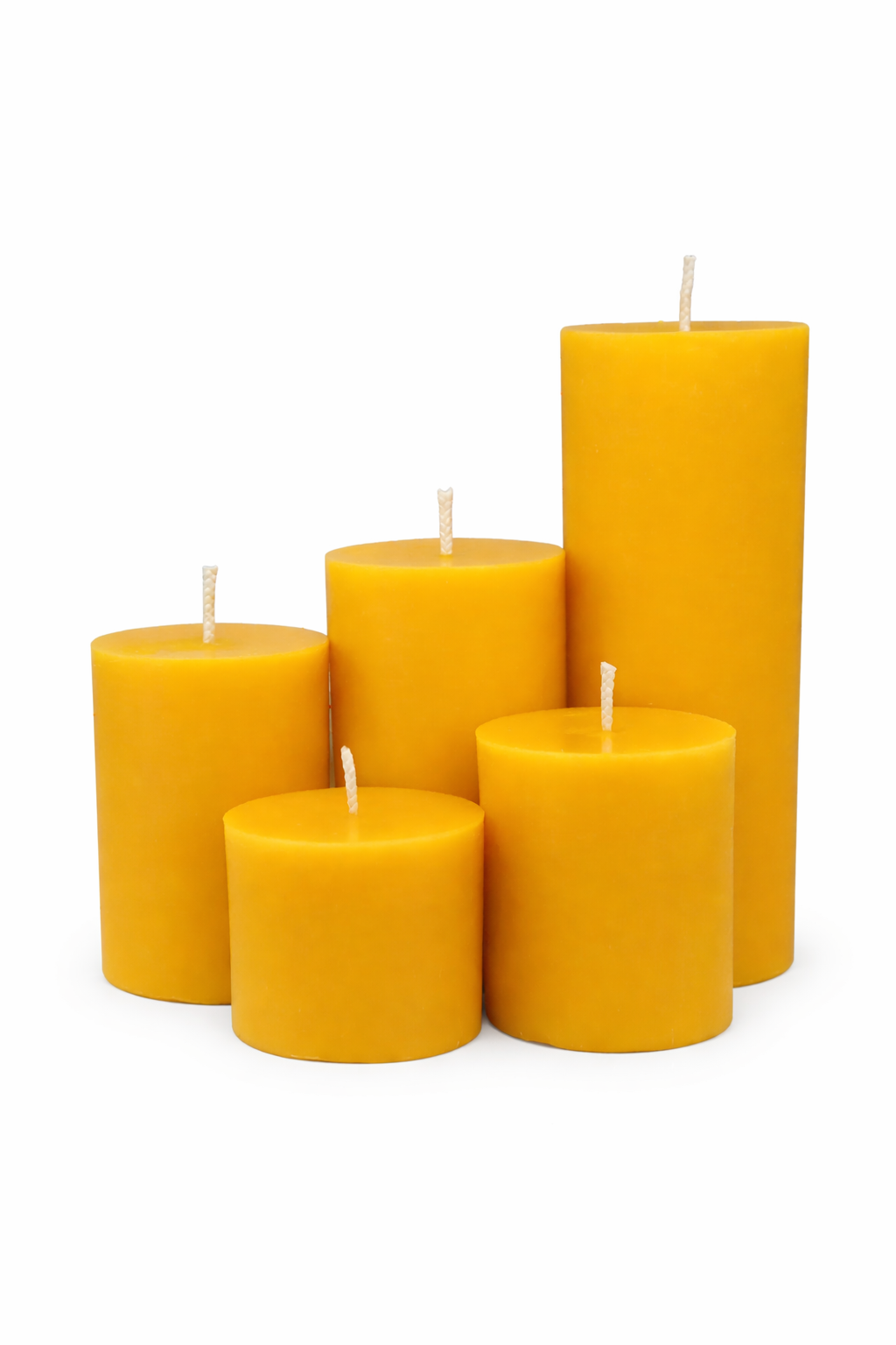 Pure Beeswax Pillar Candles