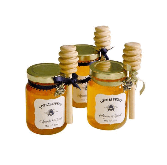 Local Raw Honey Favors – 4 oz Glass Jar