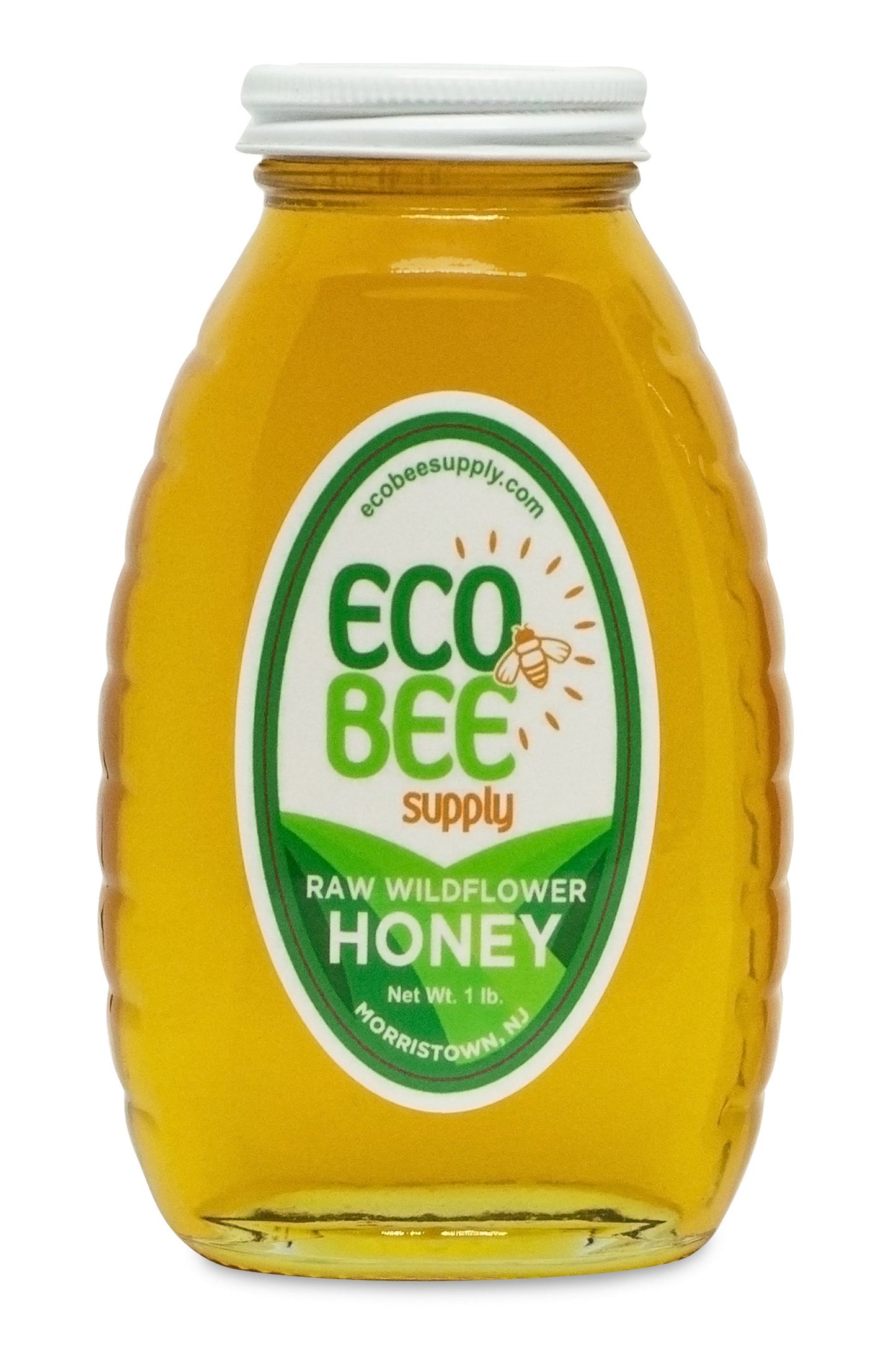 Raw Wildflower Honey - 1 lb. - Glass - Eco Bee Supply