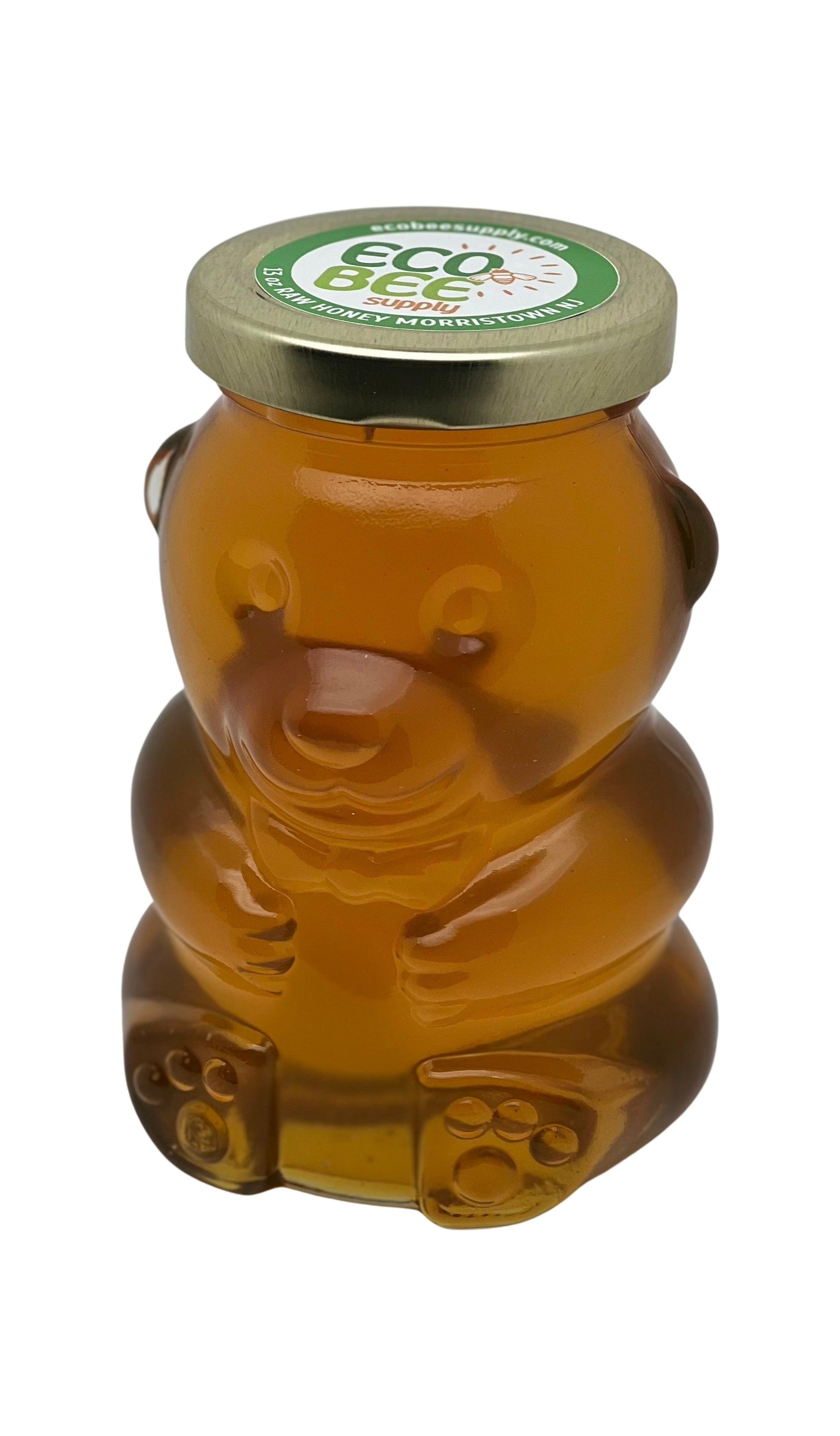 Raw Wildflower Honey - 13 oz - Glass Bear - Eco Bee Supply