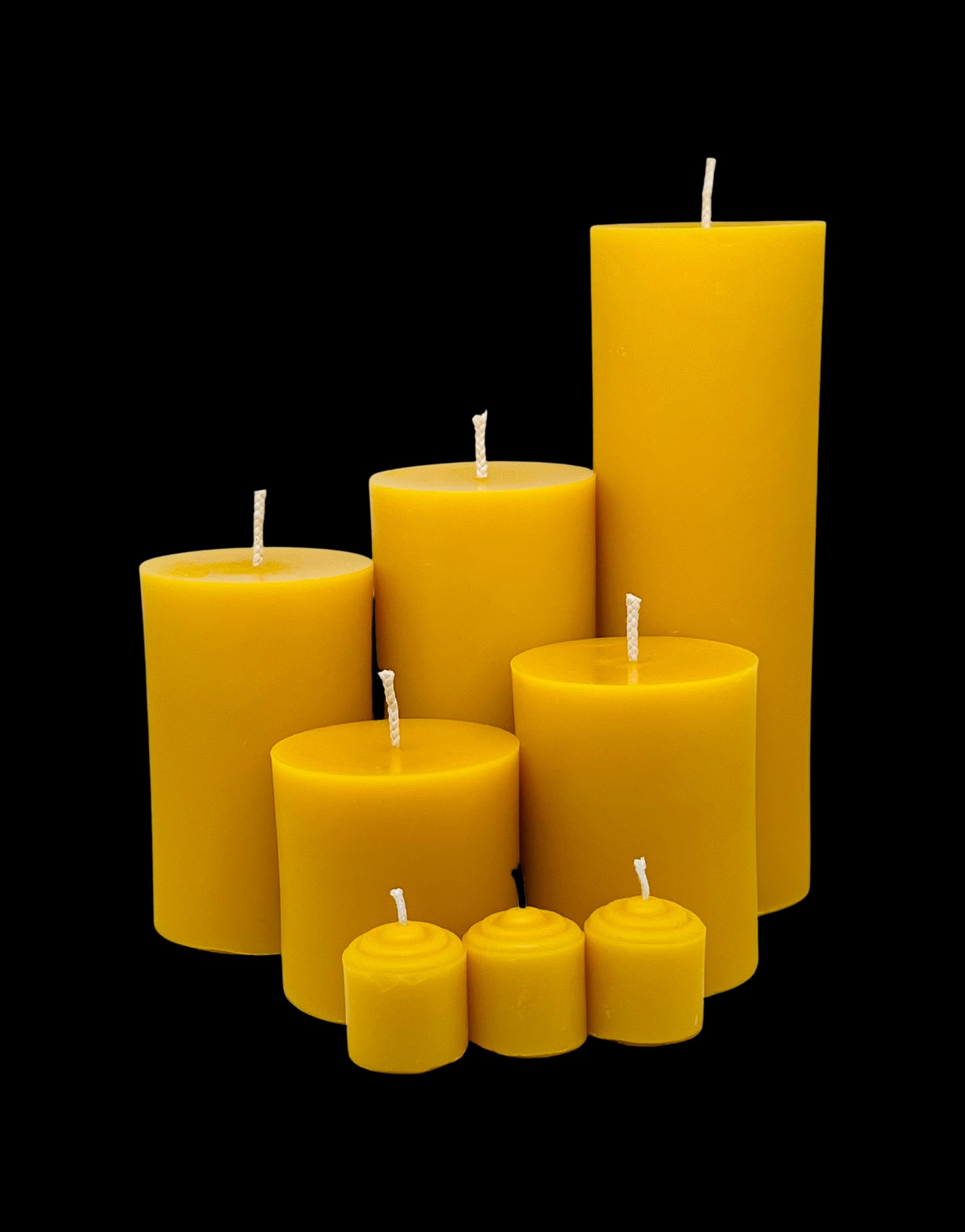 Pure Beeswax Pillar Candles